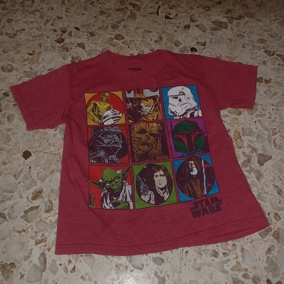 Star Wars Kid's Tee Medium Red Short Sleeve - Picture 1 of 4